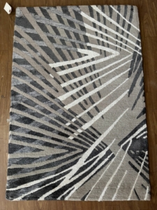 Grey, Black and white Geometric Pattern Carpet