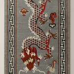 Grey Tibetan Dragon Carpet