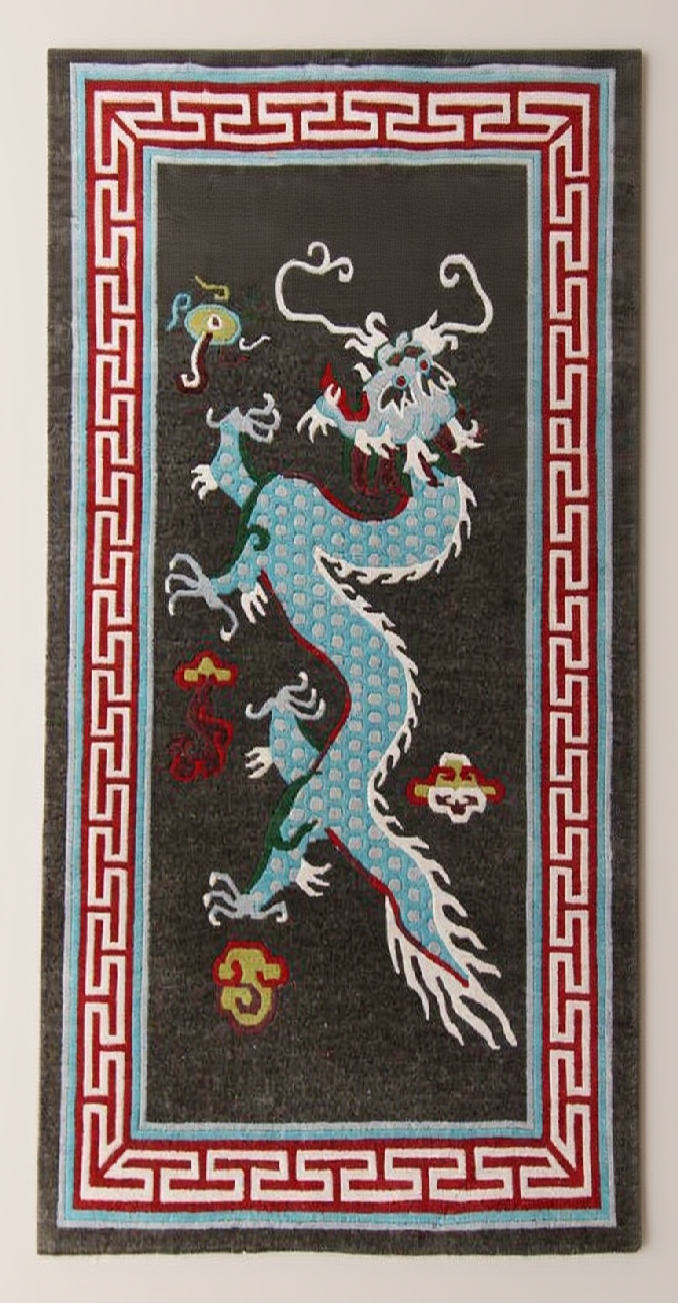Blue Tibetan Dragon Carpet