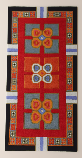 Tibetan Rug with flowers