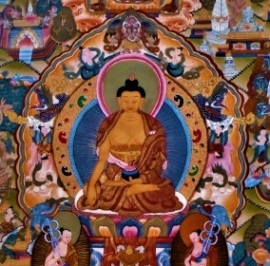 Life of Buddha Thangka