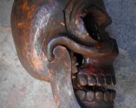 Antique Skull Statue