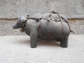 Wooden Yak Statue