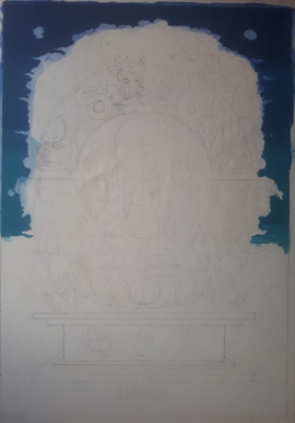 Peinture Paubha de Saptalochani Tara