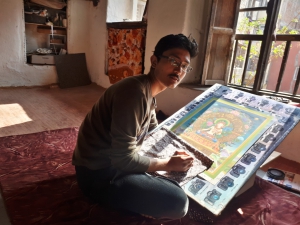 Peinture Paubha de Saptalochani Tara