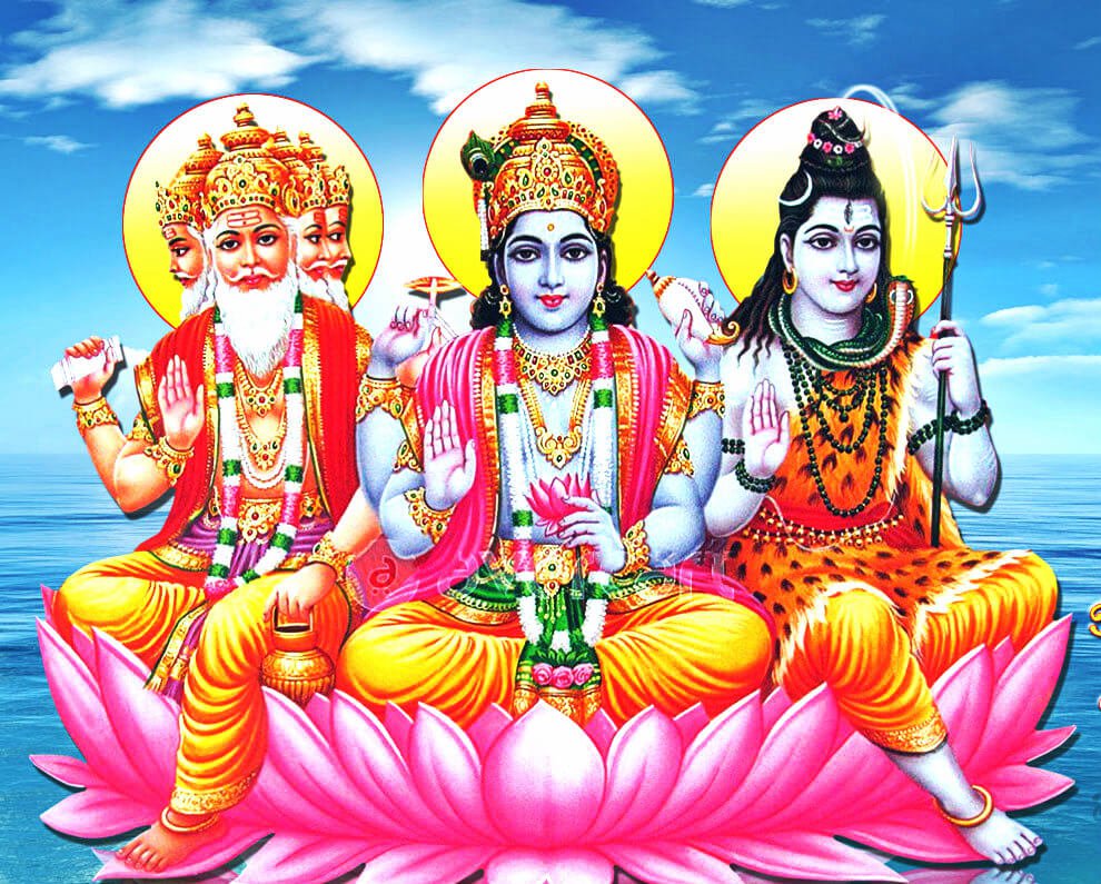 Hindu Gods Brahma Vishnu And Shiva Hindu Gods Brahma Vishnu And Shiva