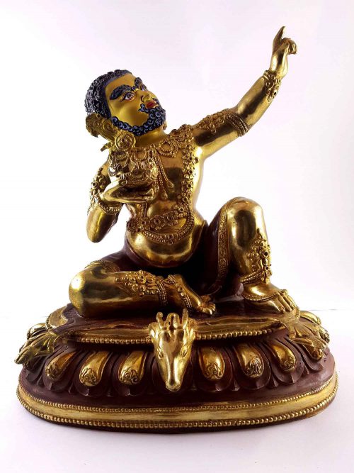 Statue of Mahasiddha Virupa Painted Face