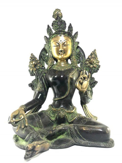 Statue of Green Tara Double Color