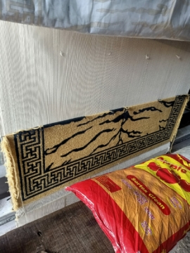 Tibetan Carpet with Tiger stripe Design