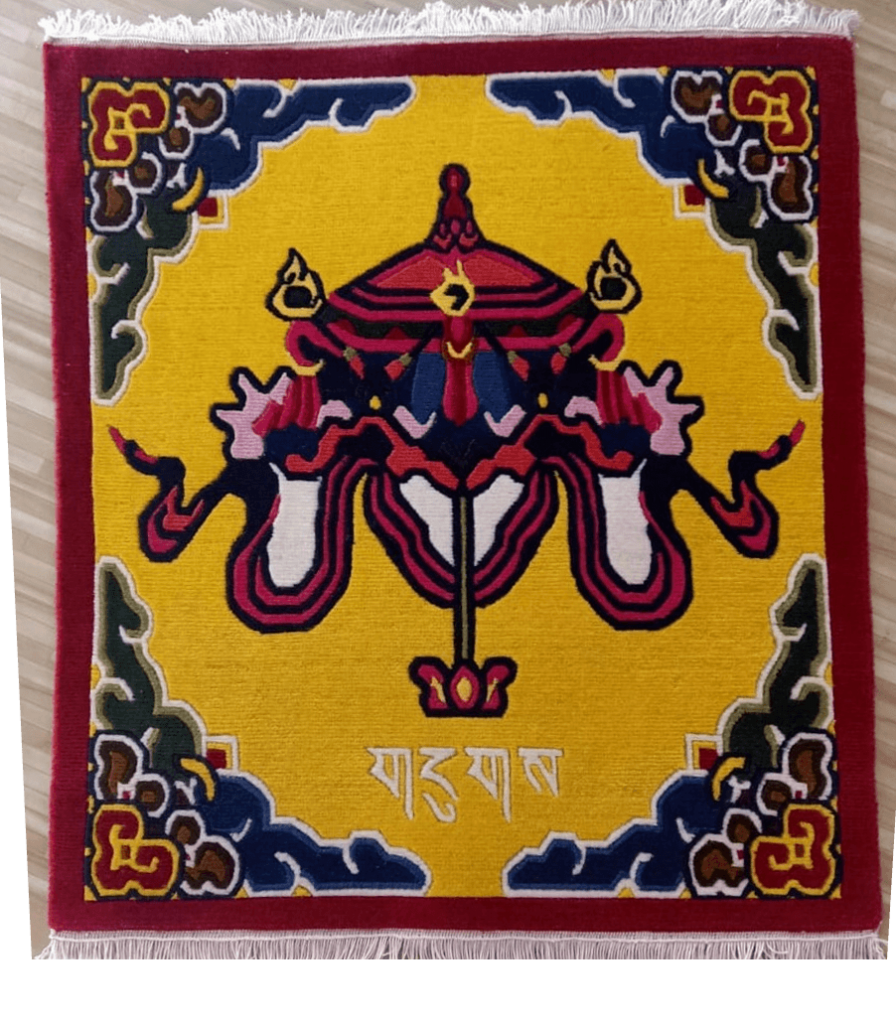 Parasol Design Tibetan Rug