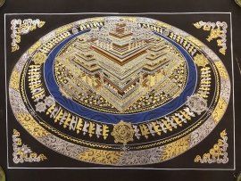 Mandala de Kalachakra - Dorado y Plateado