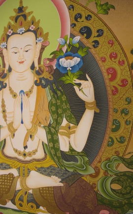 Art du Thangka de Chenrezig