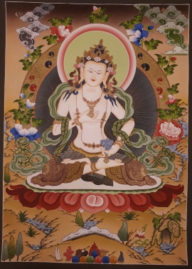 Thangka traditionnel de Chenrezig
