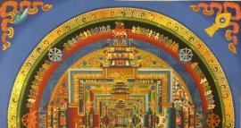 Le Mandala tibétain du Kalachakra bleu