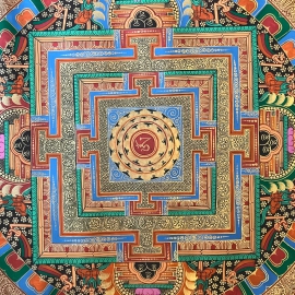 Om Tibetan Mantra Mandala