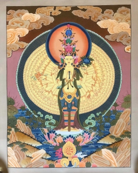 Thangka tibetano de Avalokiteshvara