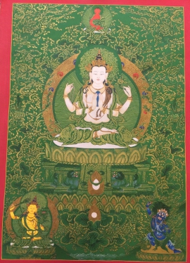 Chenrezig with Vajrapani Painting Thangka Art
