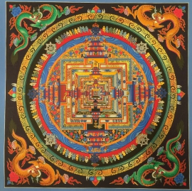 Tibetan Mandala of Dragon Kalachakra
