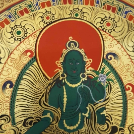 Art du Mandala de Mantra de Tara Verte