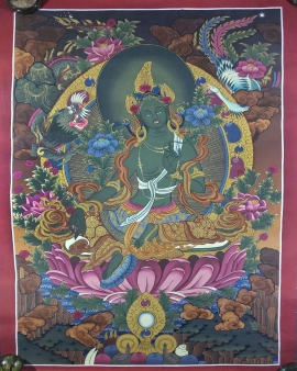 Thangka de la Tara Verte
