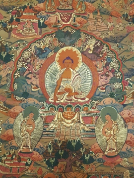 Historical Thangka &ndash; Life of Buddha
