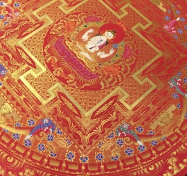 Chengrezig Red Tibetan Mandala