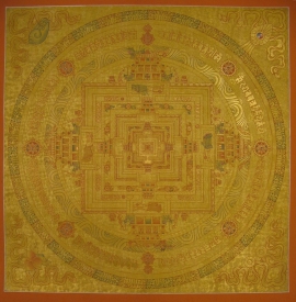 Le Mandala tibétain du Kalachakra doré