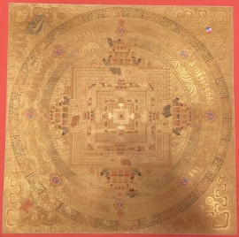 Le Mandala Traditionnel du Kalachakra Doré