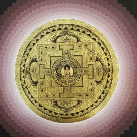 Mandala de Shakyamuni Bouddha ombré de lotus