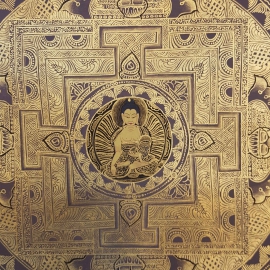 Mandala du Bouddha Shakyamuni en Ombre de Lotus Bleu