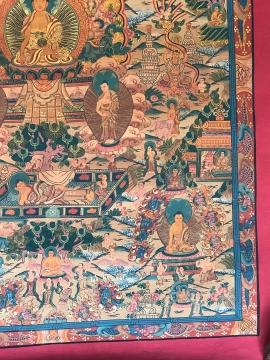 Buddha Life Story Tibetan Thangka