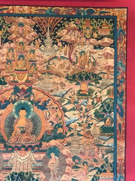 Buddha Life Story Tibetan Thangka