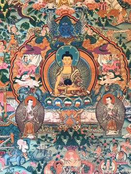12 Deeds of Buddha Thangka