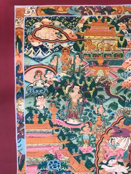 12 Deeds of Buddha Thangka