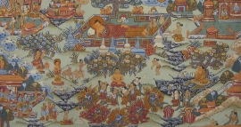 Tibetan Thangka of Buddha&rsquo;s Life Story