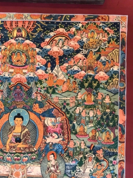 Tibetan Thangka of Buddha Life Story