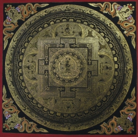 Black and Golden Manjushri Mandala