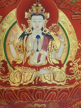 Peinture tibétaine de Chenrezig