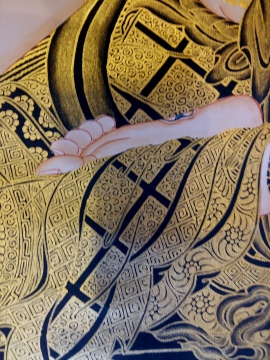 Black and Gold Sita Tara Tibetan Thangka