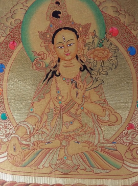 White Tara Golden Thangka