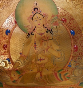 Golden White Tara Thangka
