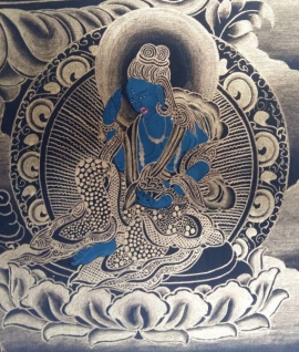 Golden and Black White Tara Thangka