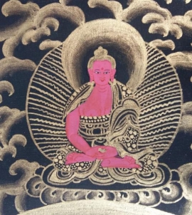 Golden and Black White Tara Thangka