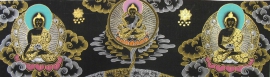 Mandala du Bouddha Noir et Doré