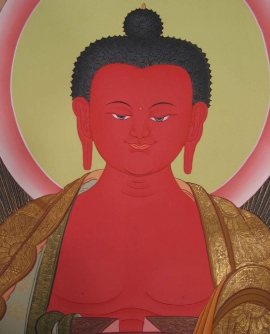 Thangka peint à la main d&rsquo;Amitabha Bouddha