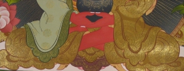 Thangka peint à la main d&rsquo;Amitabha Bouddha