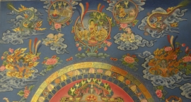 Thangka rituel du mandala du Bouddha