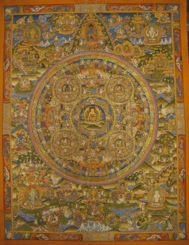 Thangka bouddhiste du Mandala de Bouddha