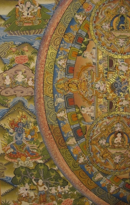 Thangka bouddhiste du Mandala de Bouddha
