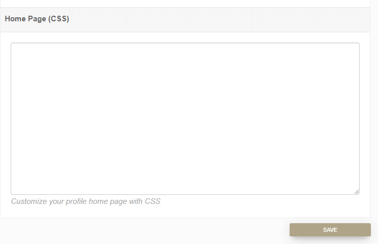 Home Page CSS option
